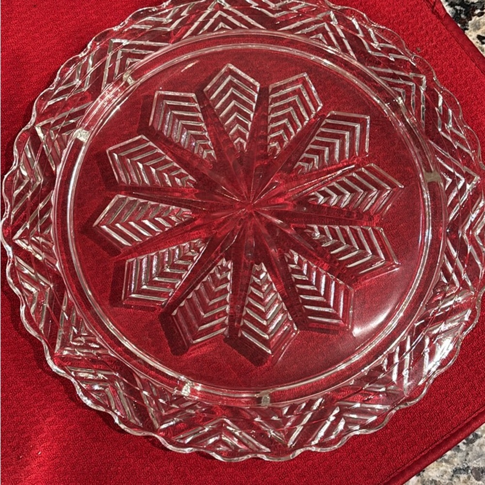 Elegant Glass Serving Plate